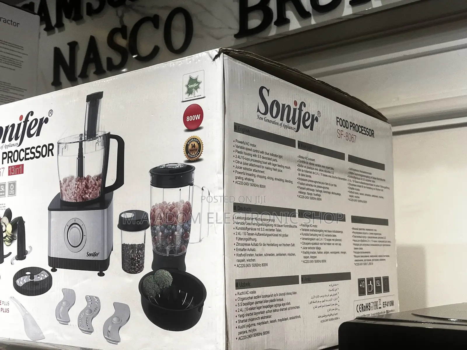 Affordable Sonifer 9 in 1 Food Processor 400W