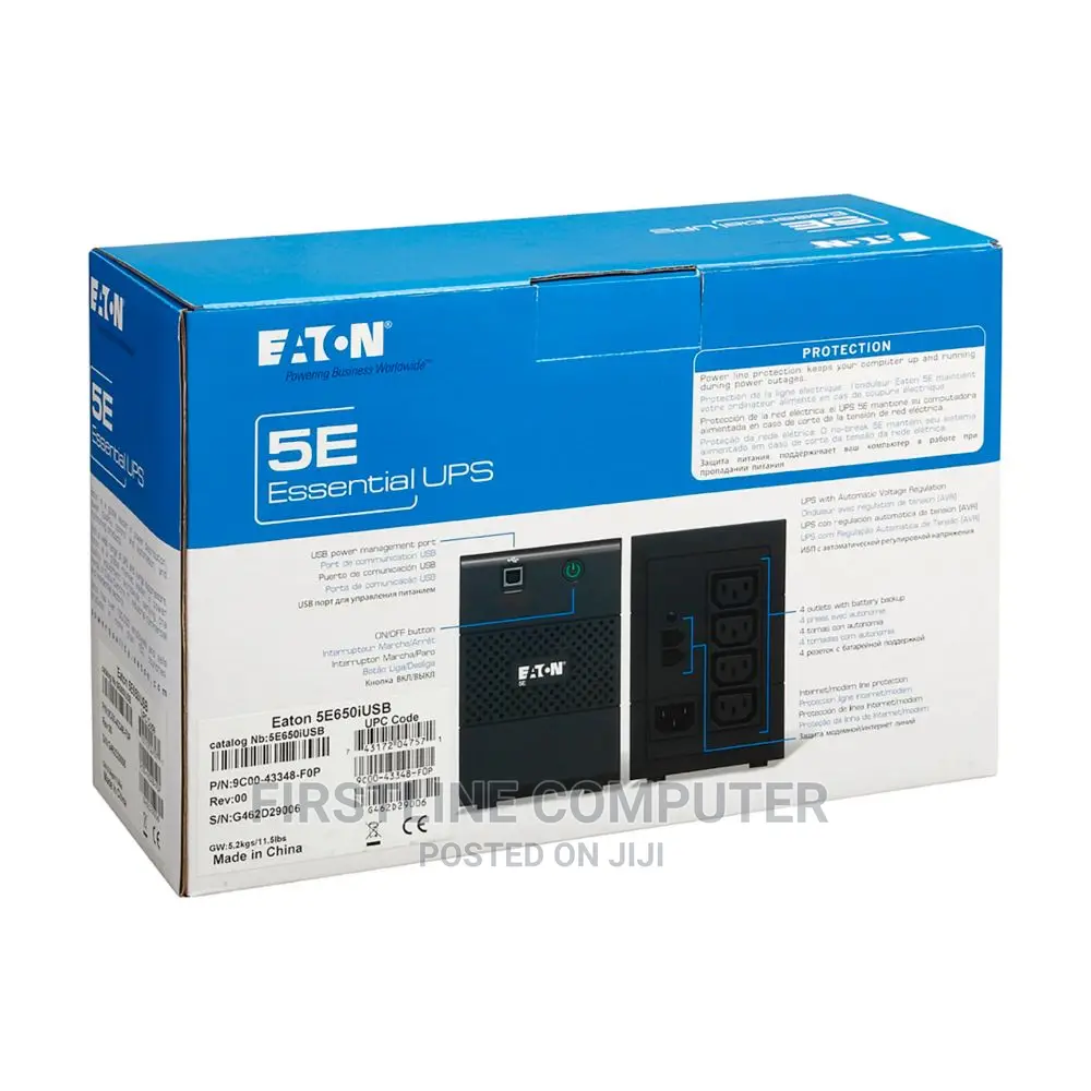 Eaton 5E UPS Usb, 850 Va,