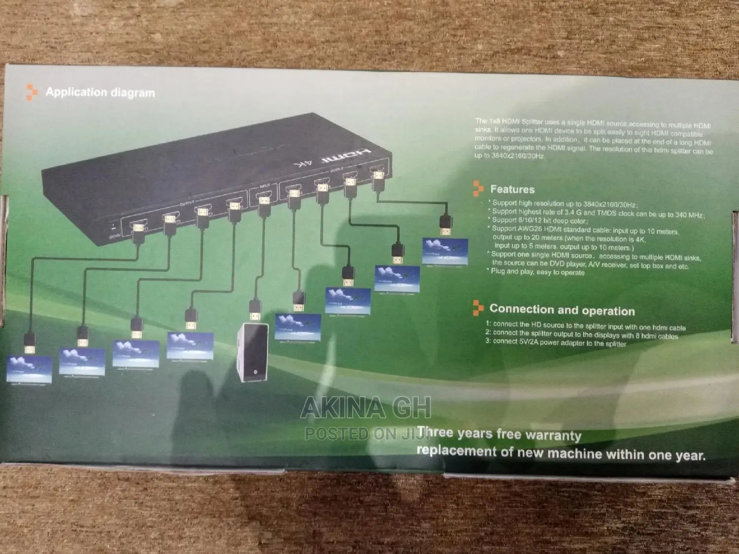 8 Way Hdmi Splitter 1x8 Splitter