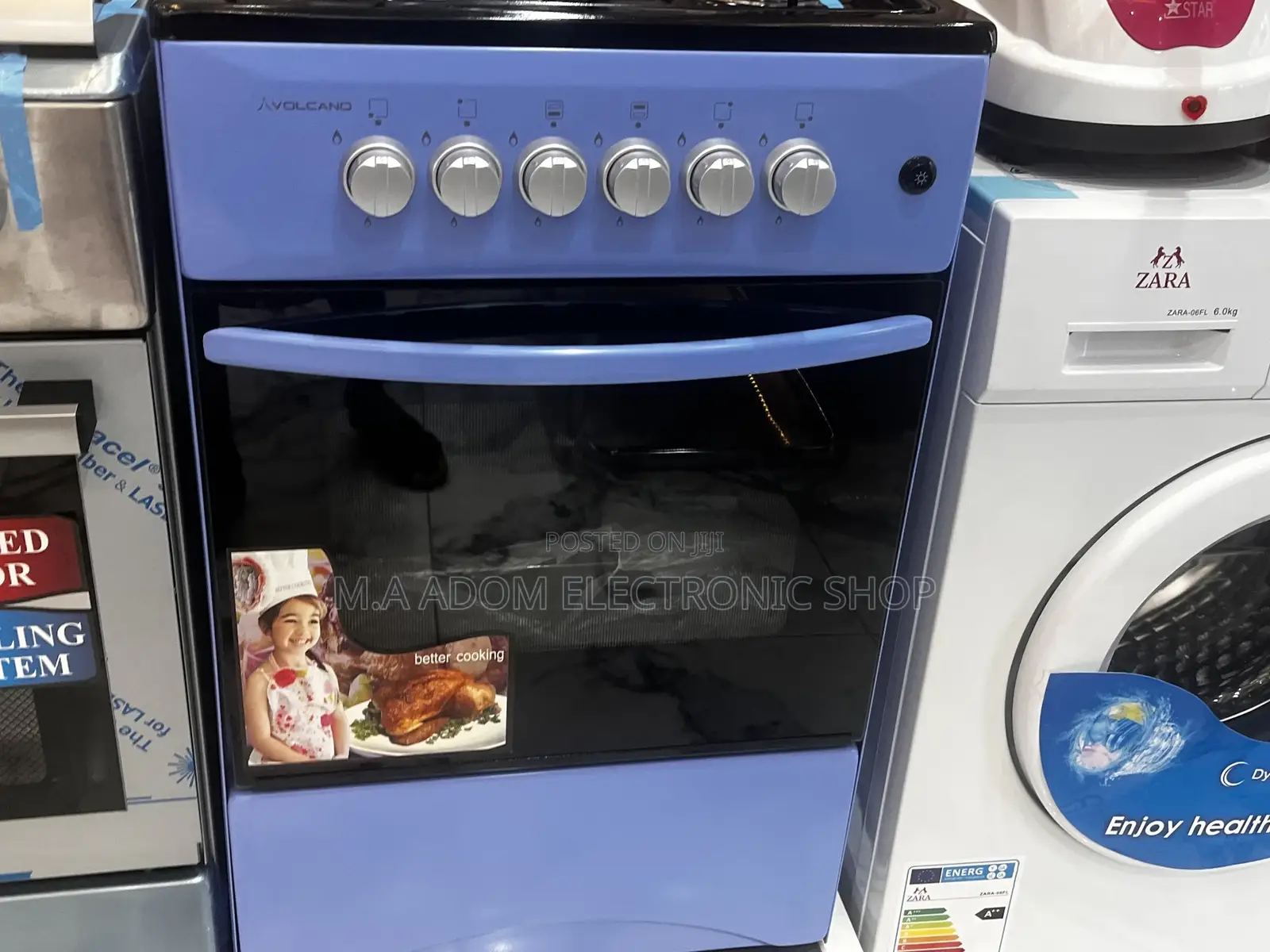 Classic Blue Volcano 4burner Gas Cooker 50×50
