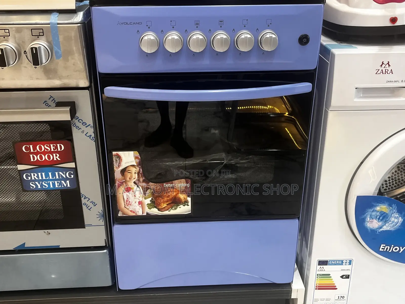 Coloured Volcano 4burner Gas Cooker 50×50