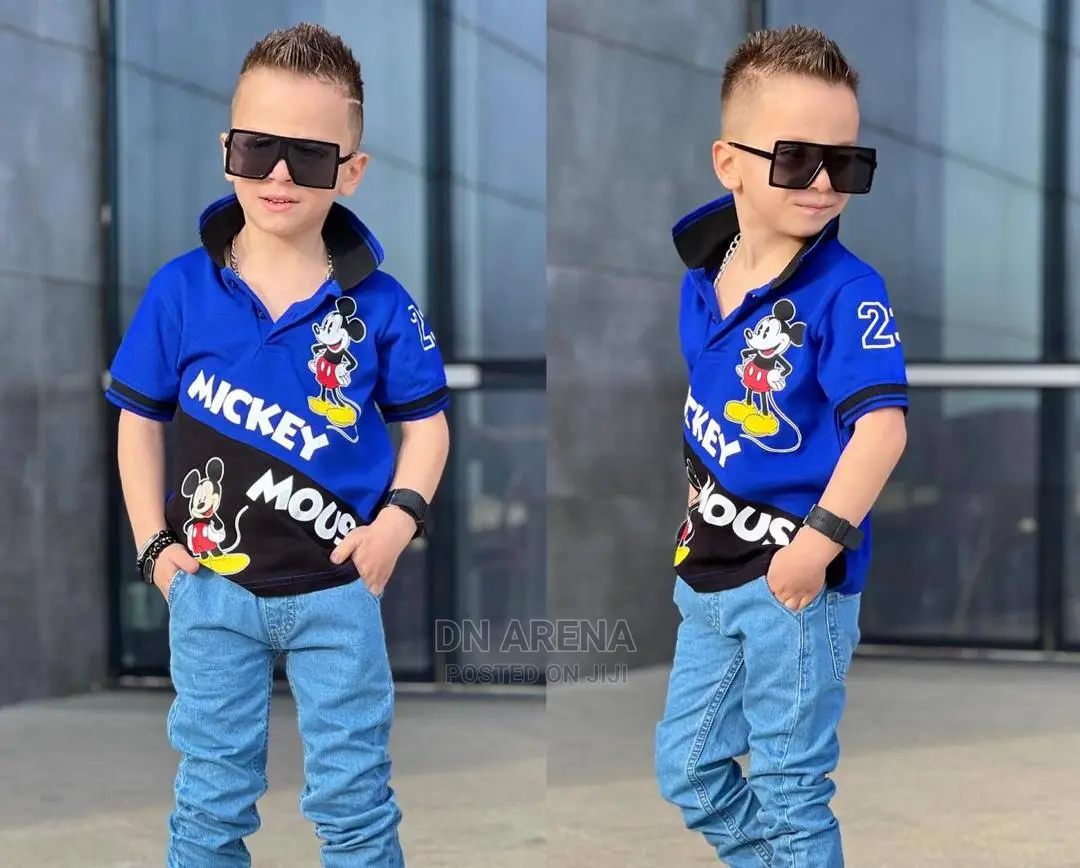 Quality Baby Boy Jeans With Cartoon Characters Top,