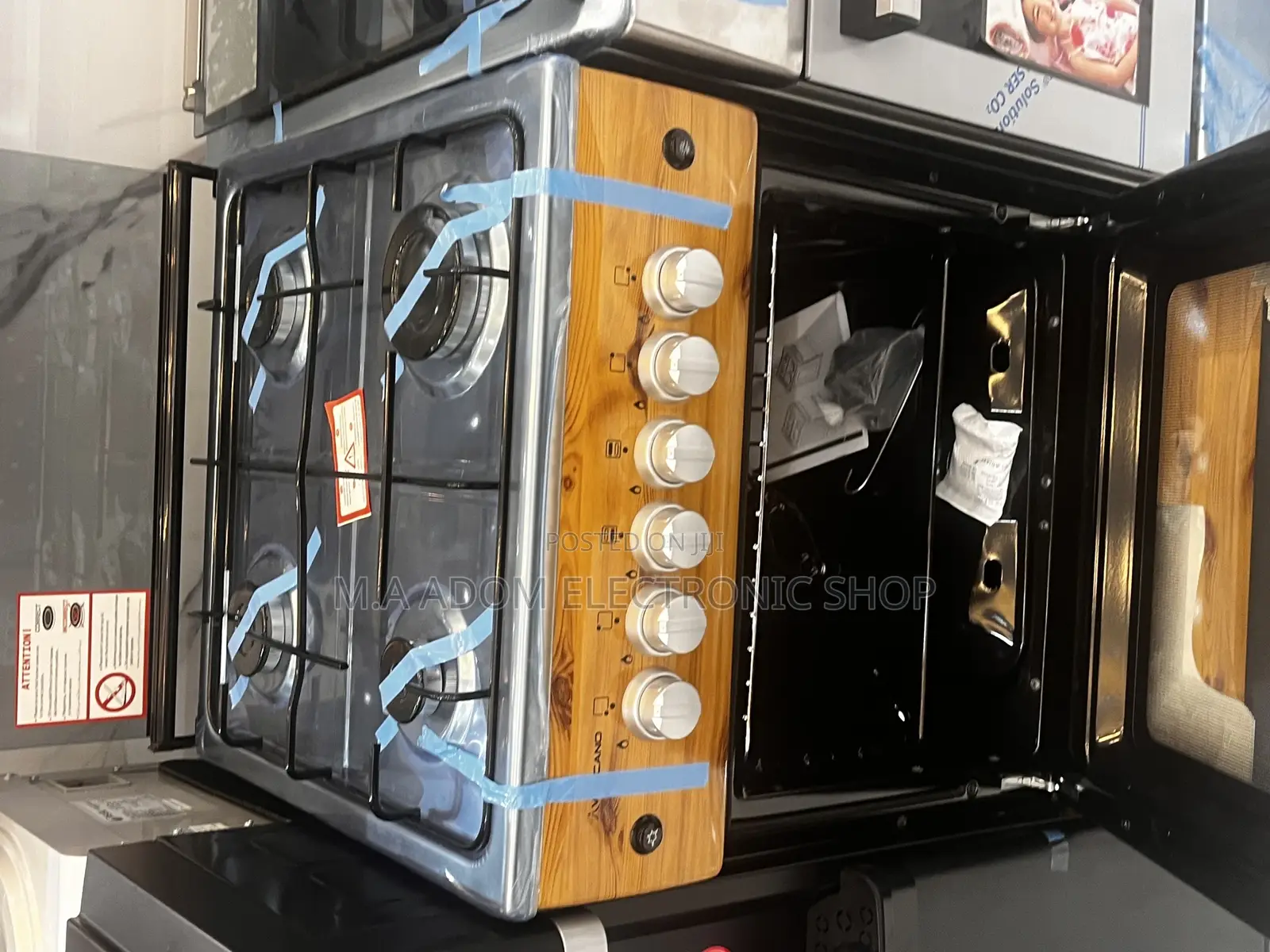 Super Light Wooden Volcano 4B Gas Cooker With Auto Ignition