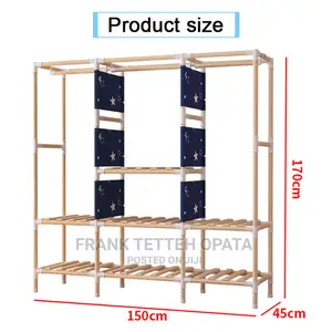 Wooden Fabric Wardrobe