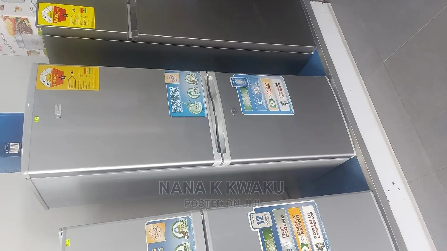 Nasco Nasd2-20 Double Door Fridge With Bottom Freezer