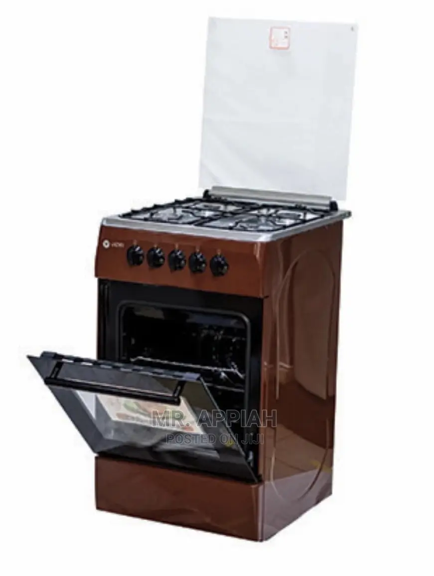 Brown Volcano 4 Gas Burner, Oven and Griil, Inbuilt 50x50