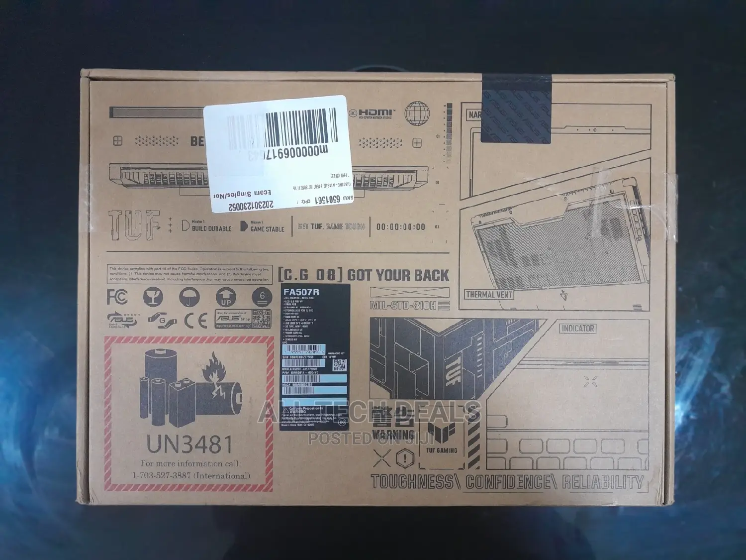 New Laptop Asus TUF Gaming A15 16GB AMD Ryzen SSD 512GB