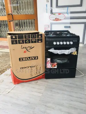 4 Burner Gas Cooker 50×50 Oven and Grill Ferre Black