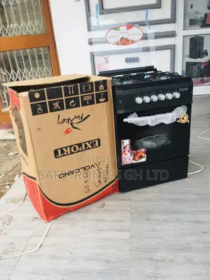 4 Burner Gas Cooker 50×50 Oven and Grill Ferre Black