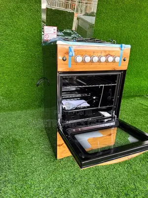 Light Wooden 4 Burner Gas Cooker 50×50 Oven and Grill