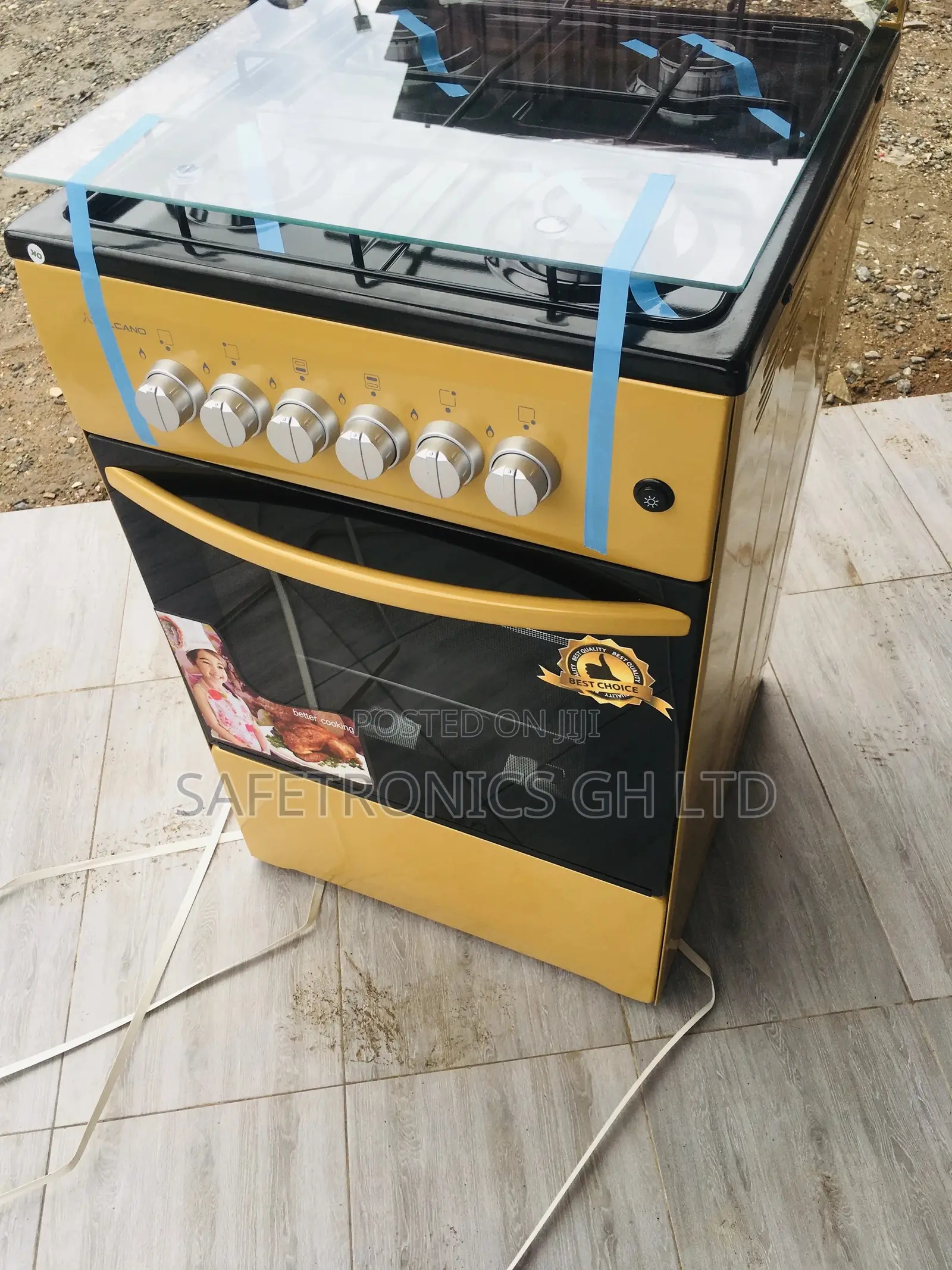 Volcano Brown 4 Burner Gas Cooker 50×50 Oven and Grill