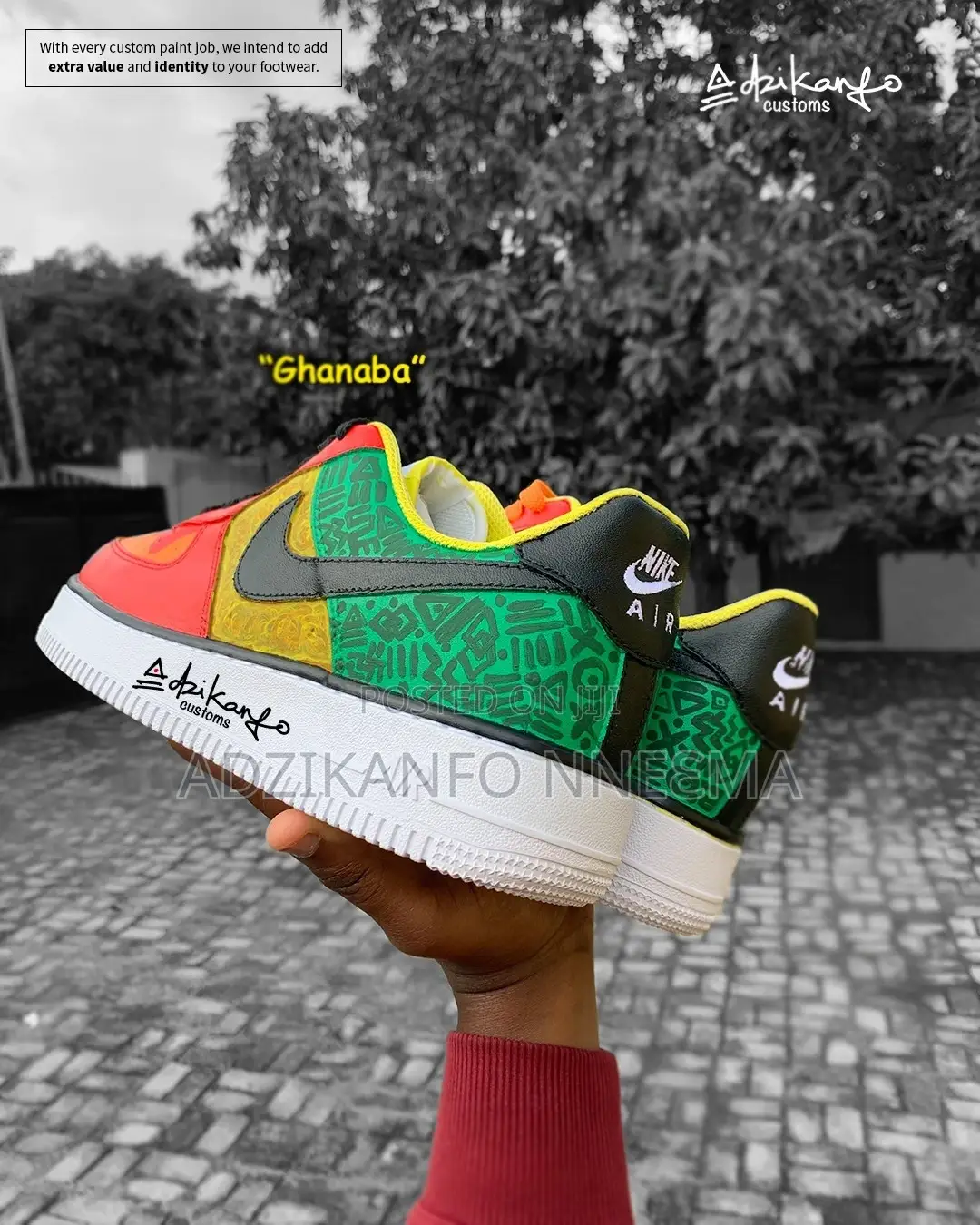 "Ghanaba" (Custom-Made Air Force 1 by Adzikanfo Customs)