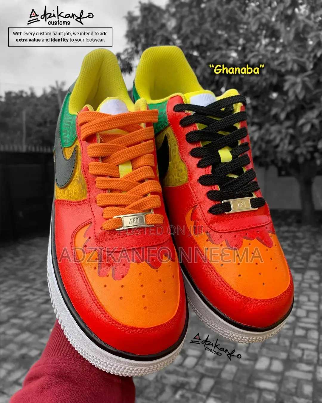 "Ghanaba" (Custom-Made Air Force 1 by Adzikanfo Customs)