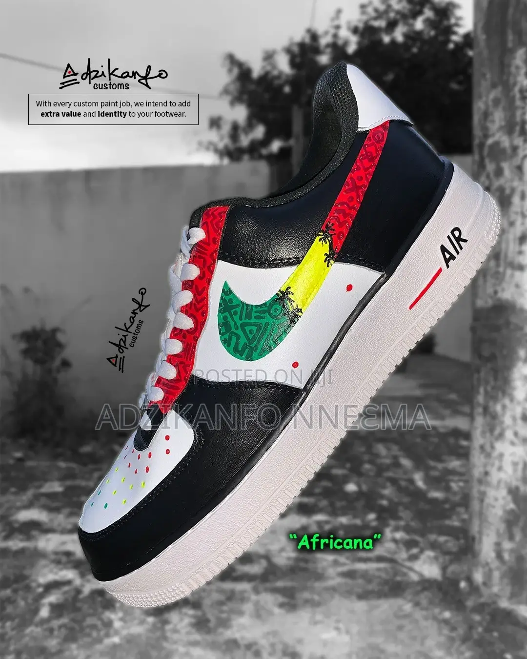 "Africana" (Custom-Made Sneakers by Adzikanfo Customs)