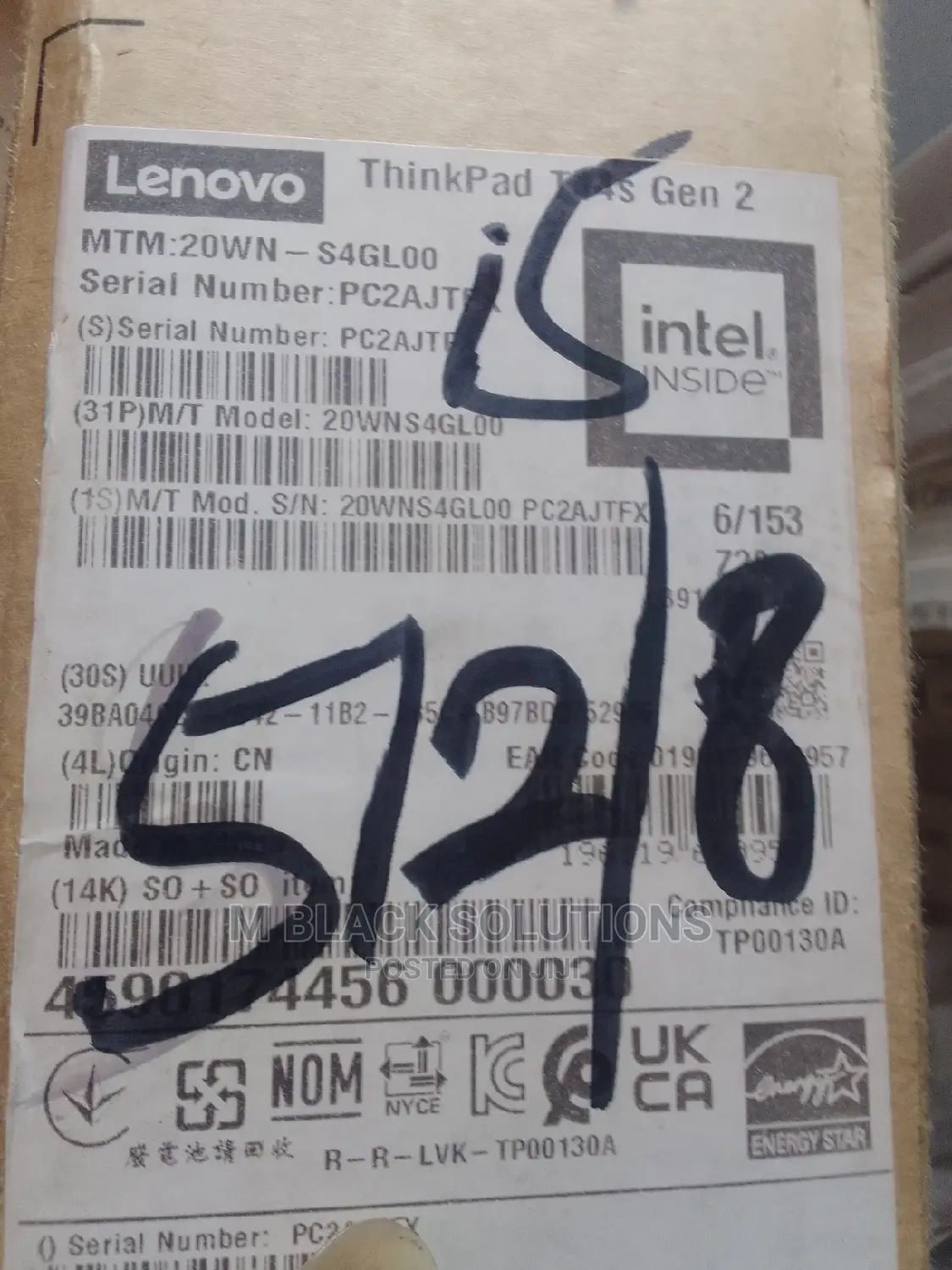New Laptop Lenovo ThinkPad T14 8GB Intel Core I5 SSD 512GB