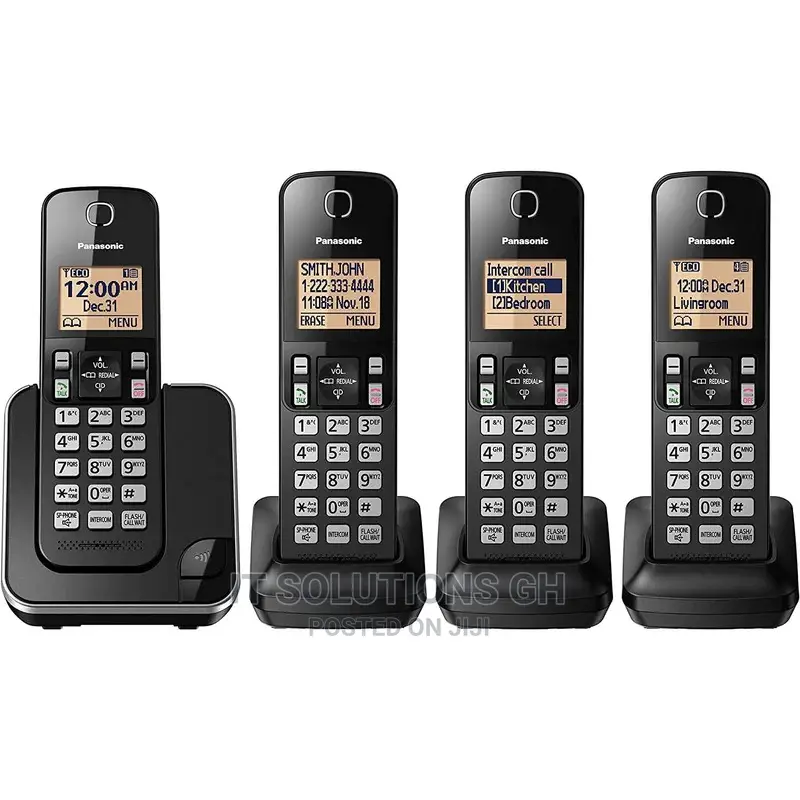Panasonic Digital Cordless Phone System With 4 Handsets