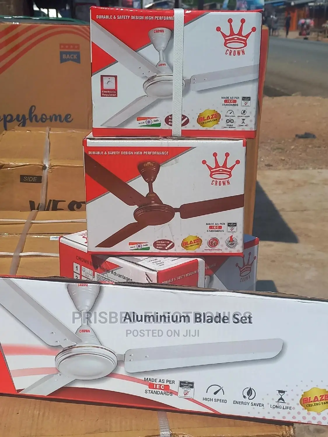Crown Durable Ceiling Fan 36" Medium Blade