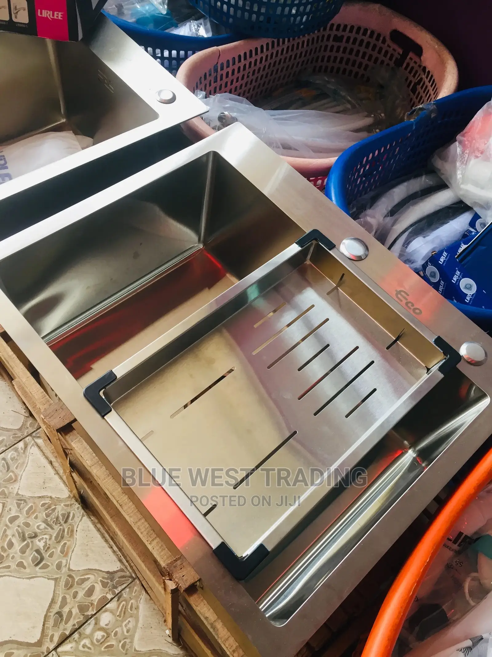 Cabinet Sink With Vegetable Tray (Stainless)