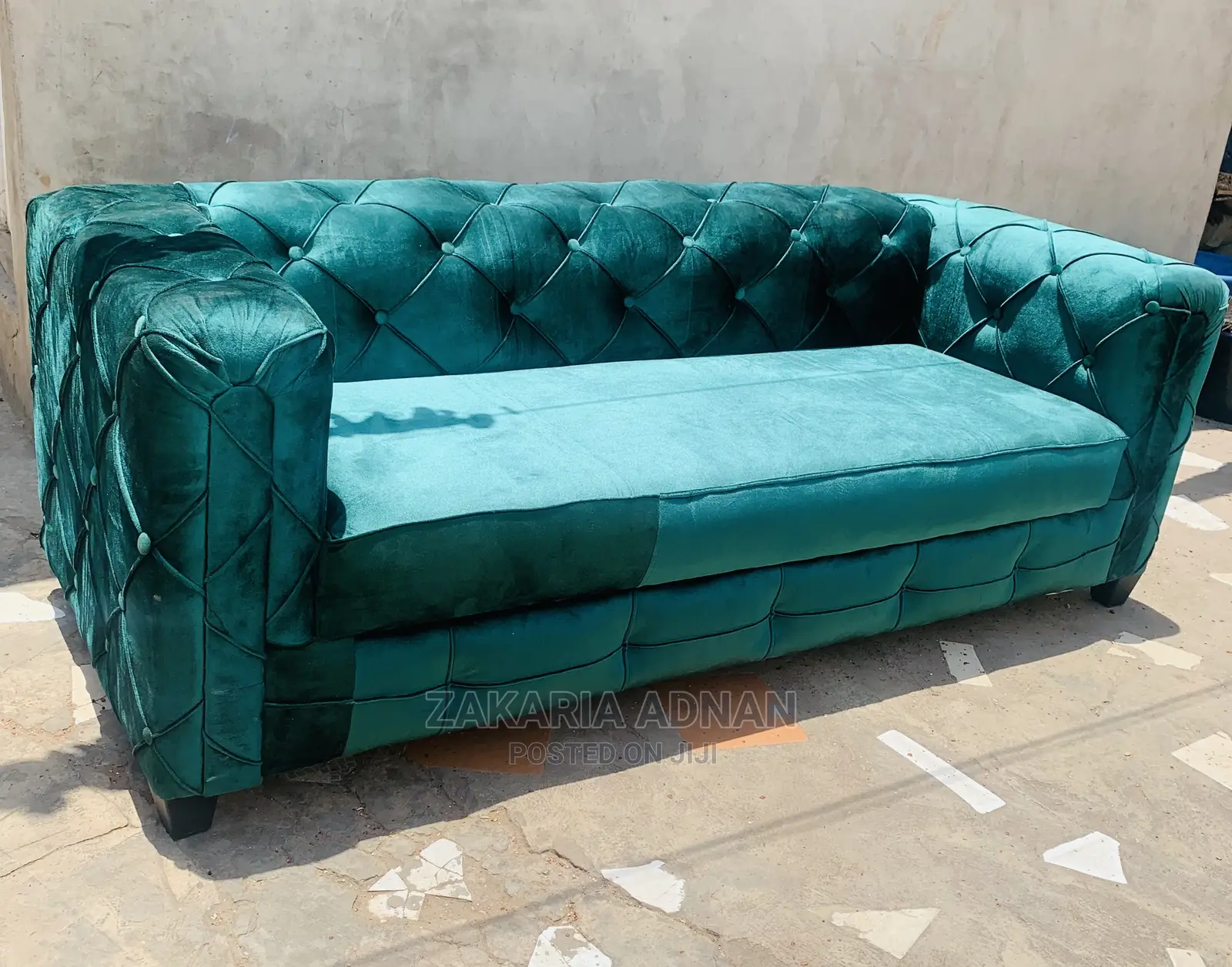 Green 3 Seats Sofa