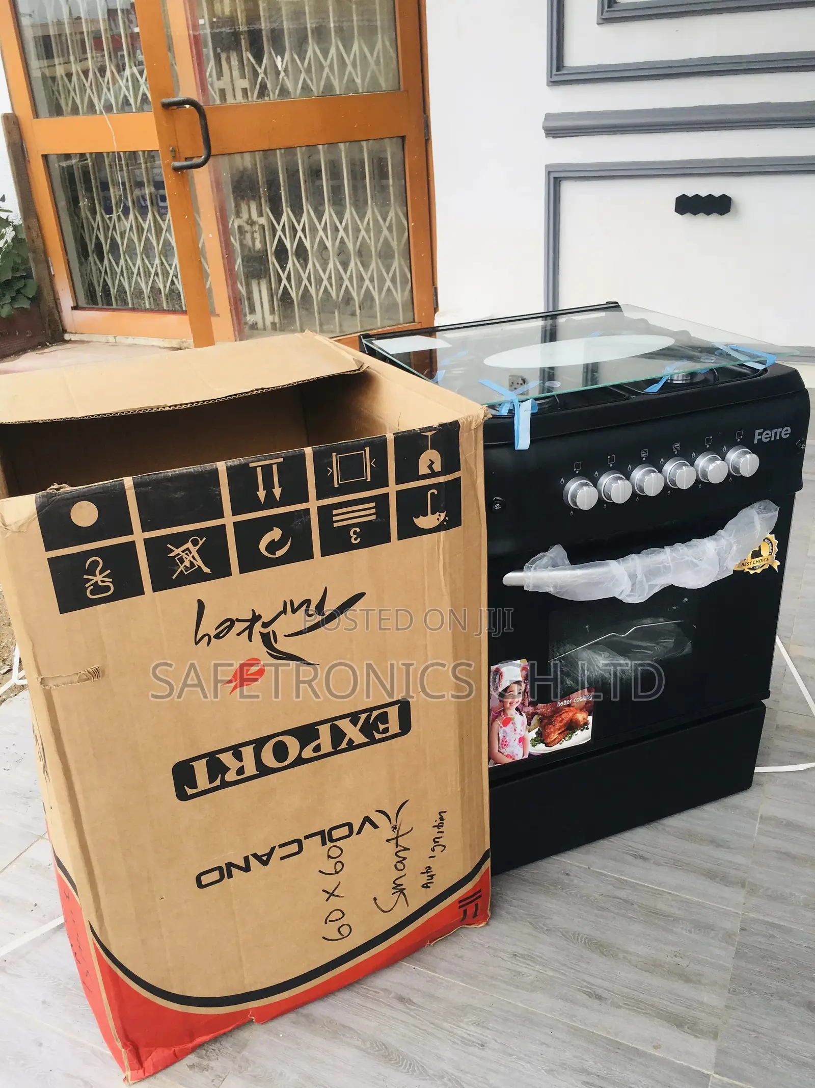 Ferre Black 4 Gas Burner Oven With Grill