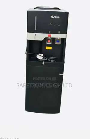 Pearl Water Dispenser With Fridge – Black PWD-1117FBL