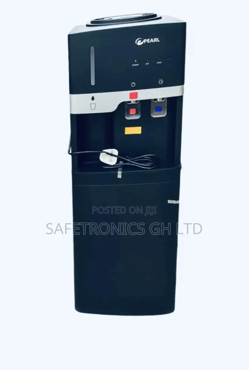 Pearl Water Dispenser With Fridge – Black PWD-1117FBL