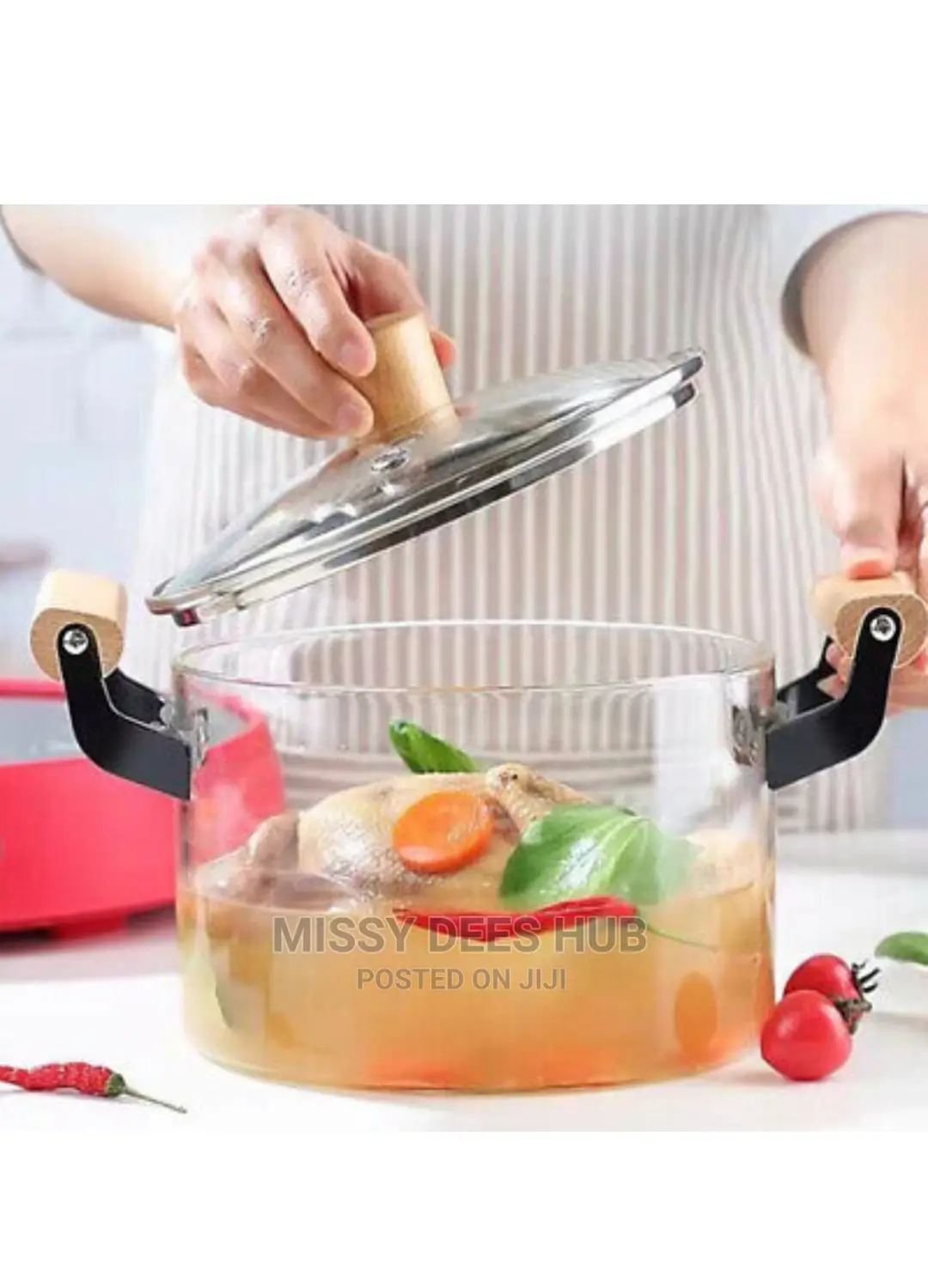 2.5L Transparent Glass Cooking Pot