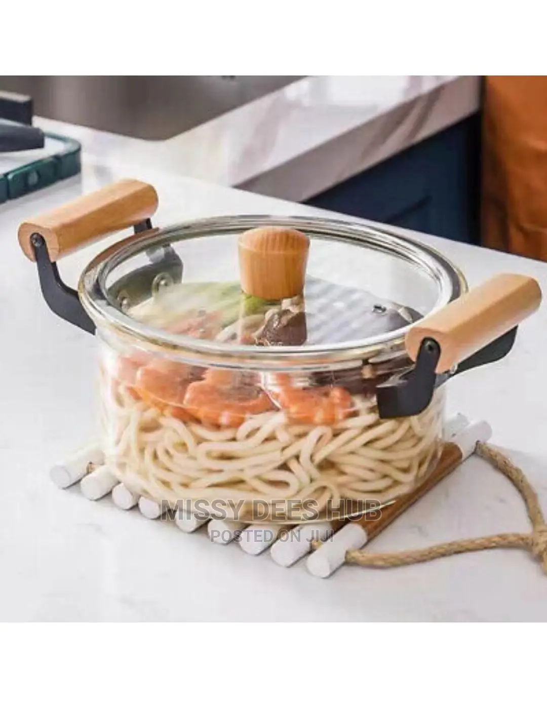 2.5L Transparent Glass Cooking Pot