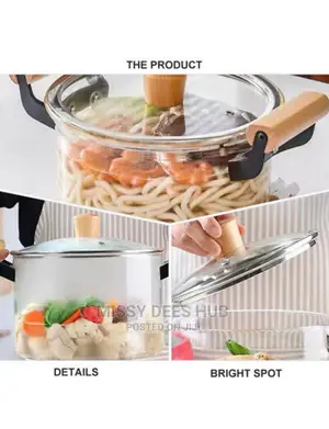 2.5L Transparent Glass Cooking Pot