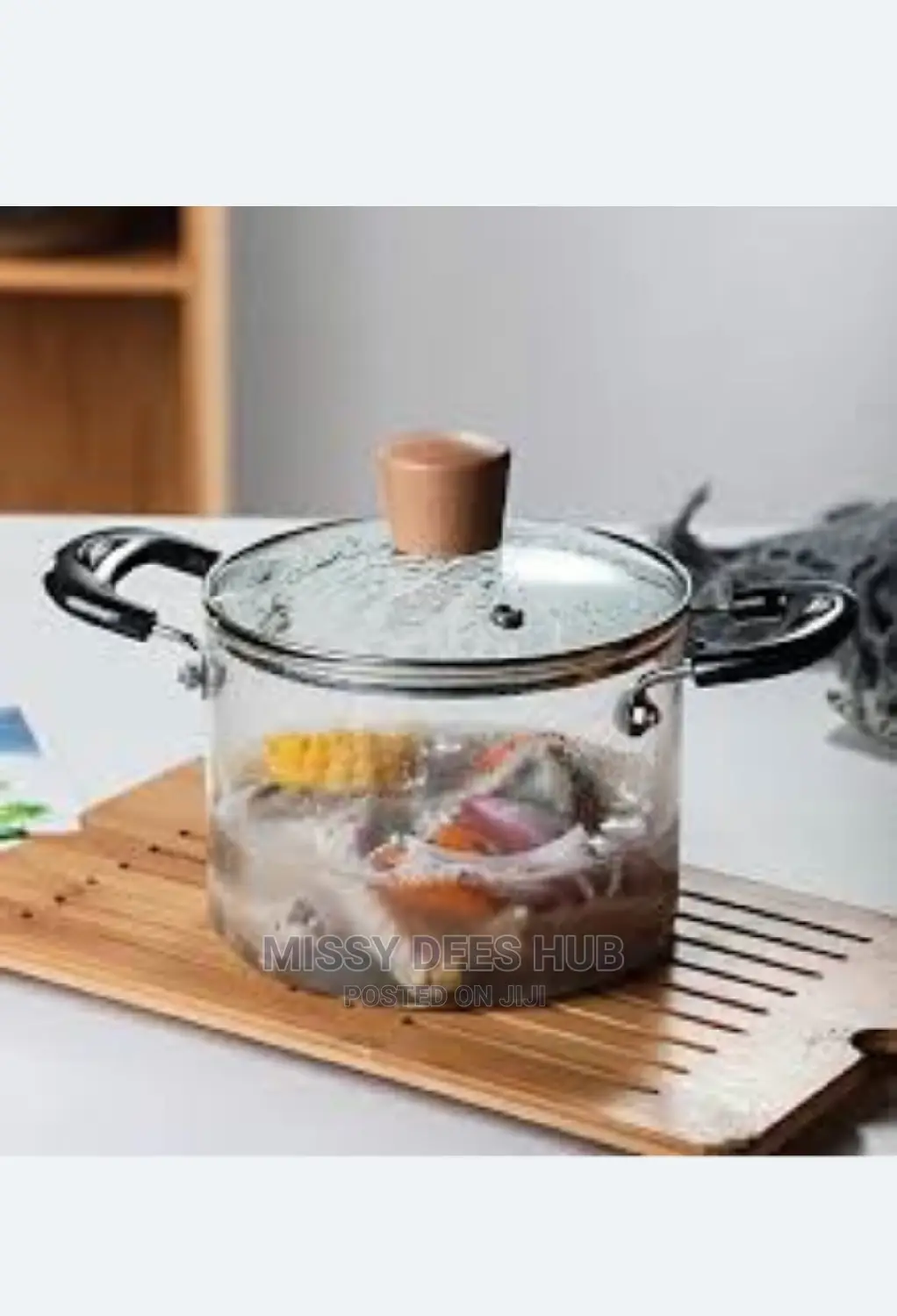 2.5L Transparent Glass Cooking Pot