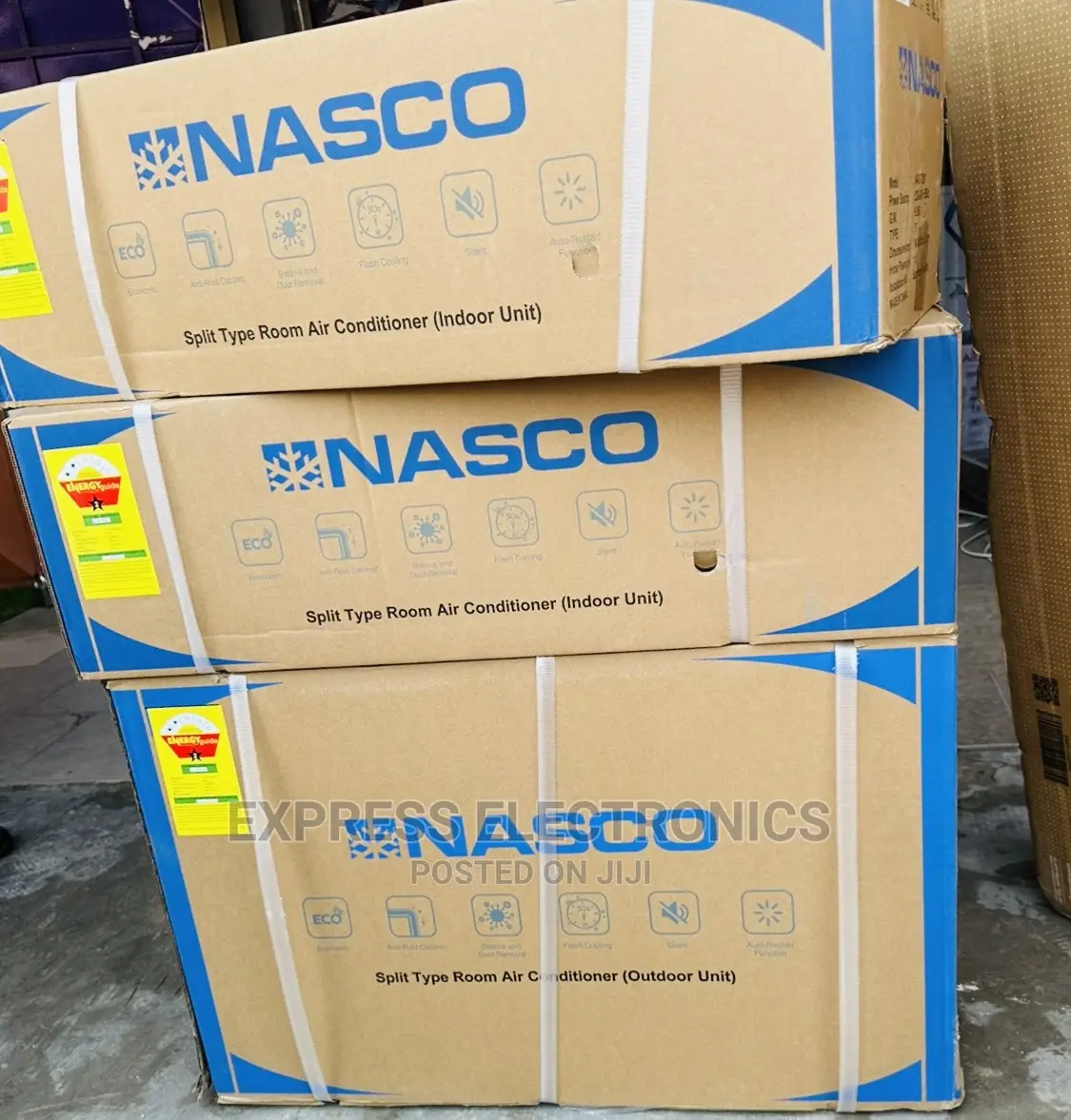 1.5hp Split Mirror Finish AC Nasco Low Noise 24 Hrs Timer