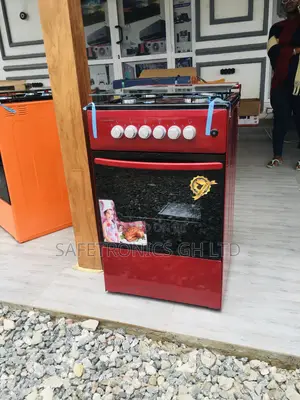 Volcano Red Gas 4 Burner Oven With Grill