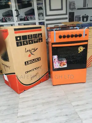 Orange Volcano 4 Gas Burner Oven With Grill