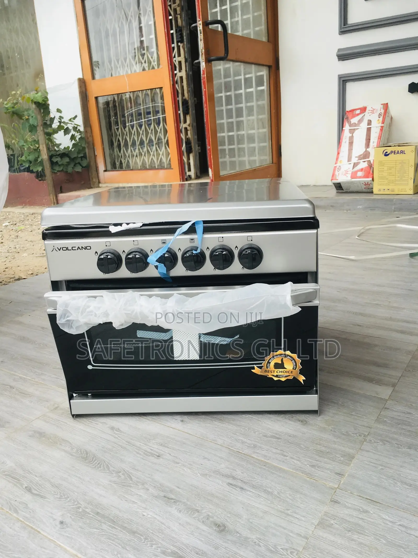 Sliver Volcano Mini 4 Burner Gas Oven With Grill