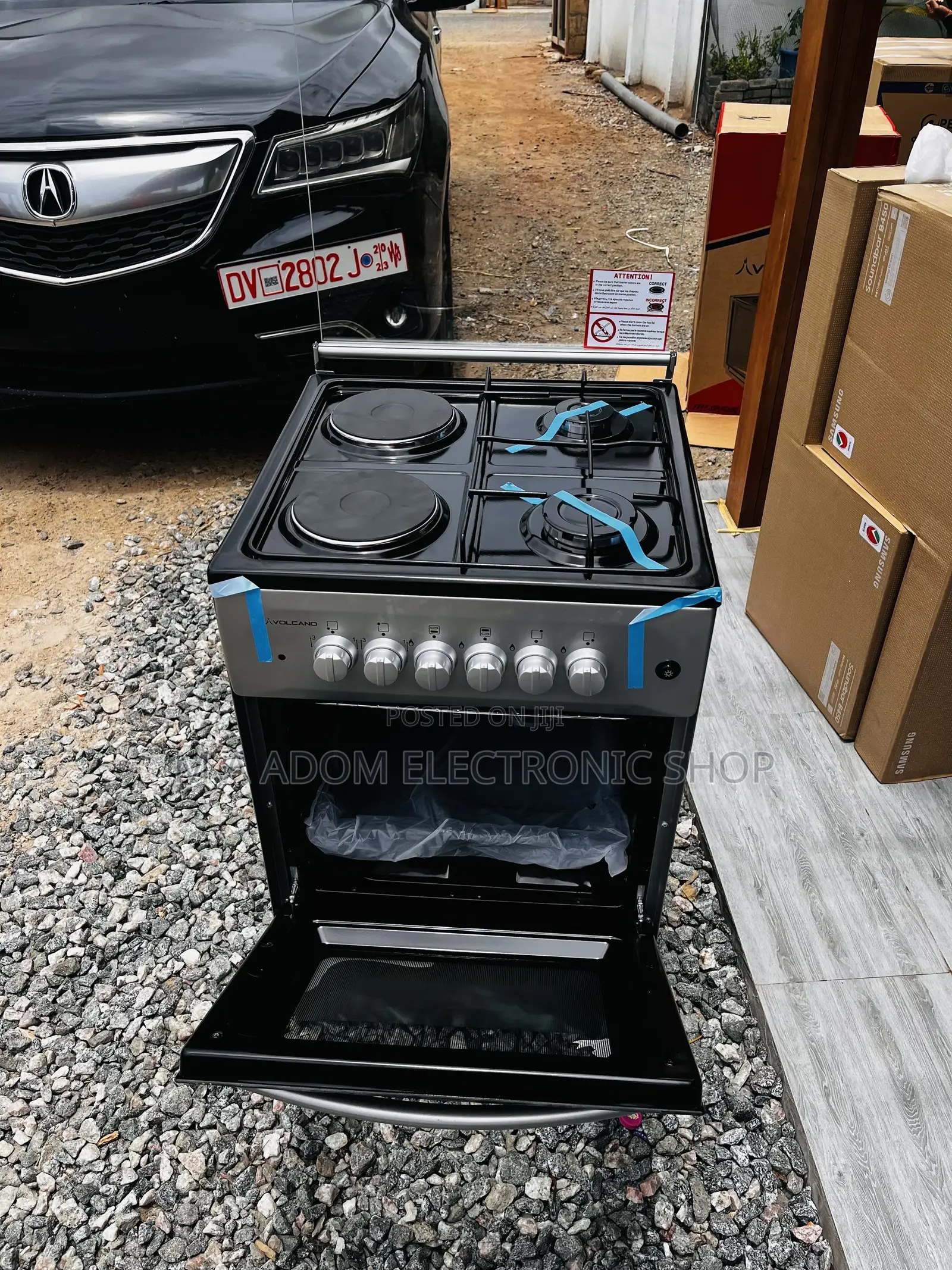 Brandy Volcano Gas and Electric Cooker(2+2)