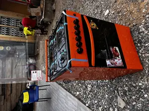 Shiny Orange Volcano Gas Burner With Oven,Grill 50×50