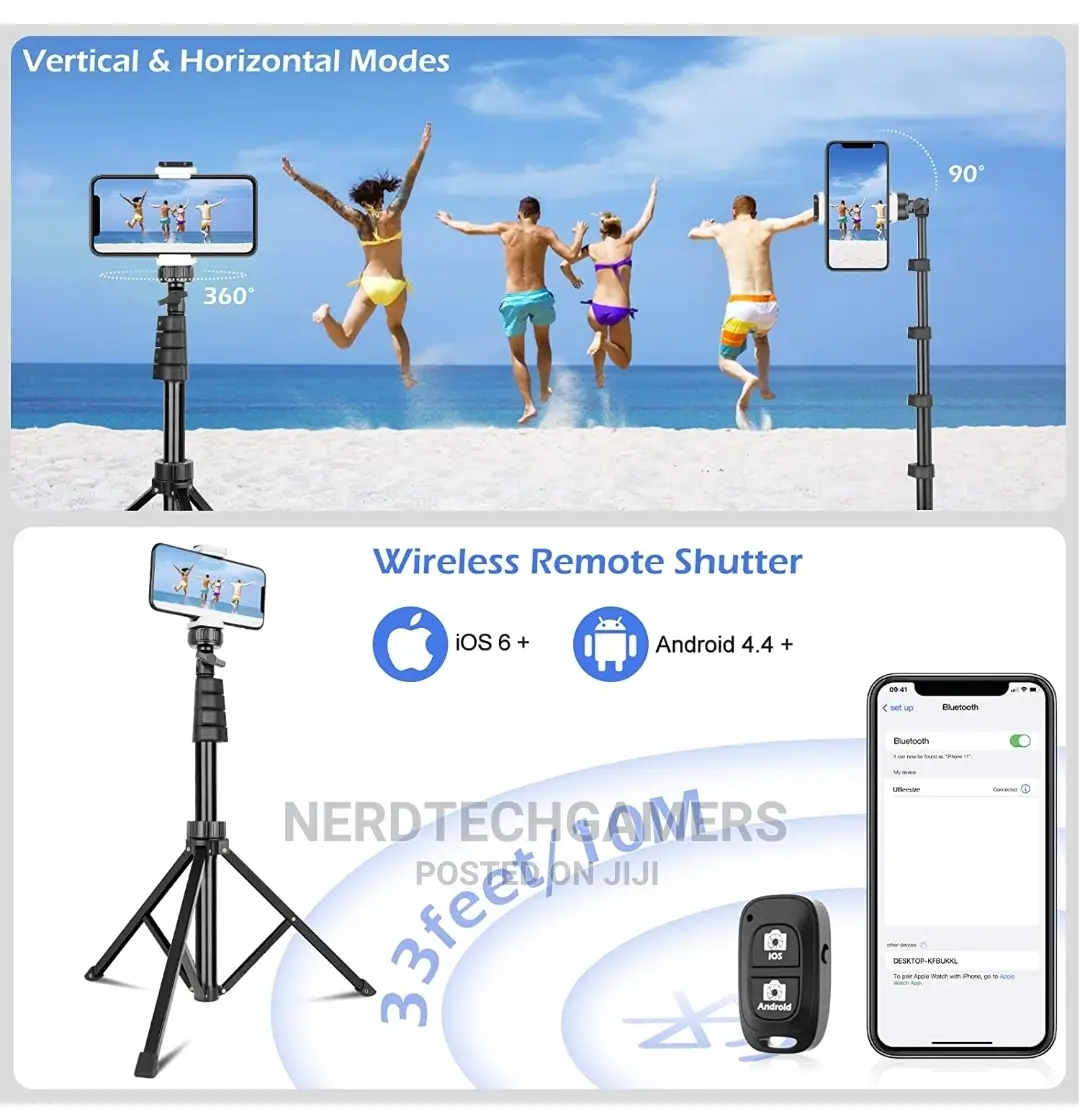 Sensyne 62" Phone Tripod Selfie Stick