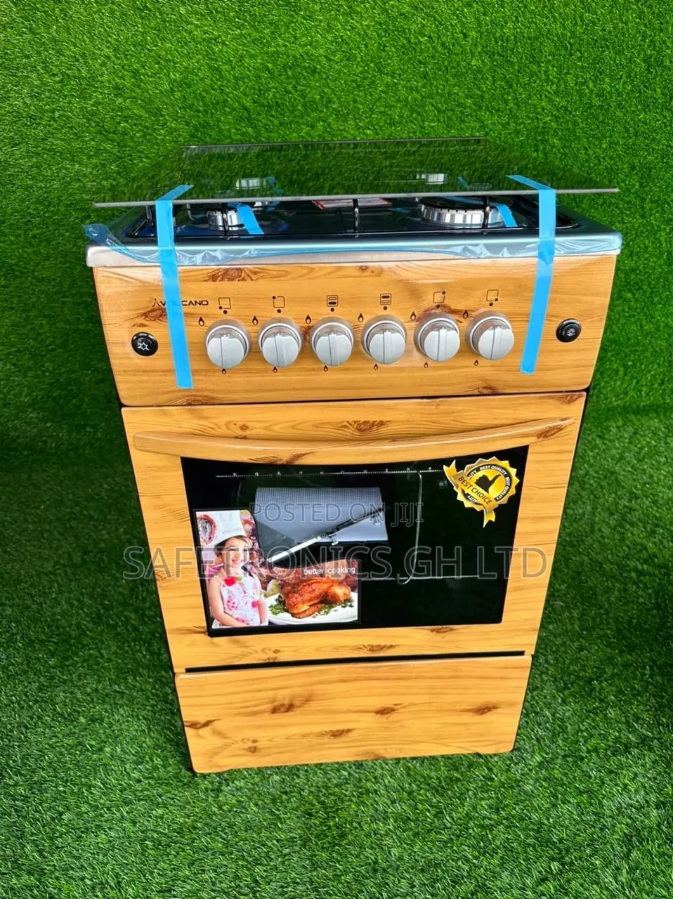 Light Wooden Gas Cooker Oven With Grill