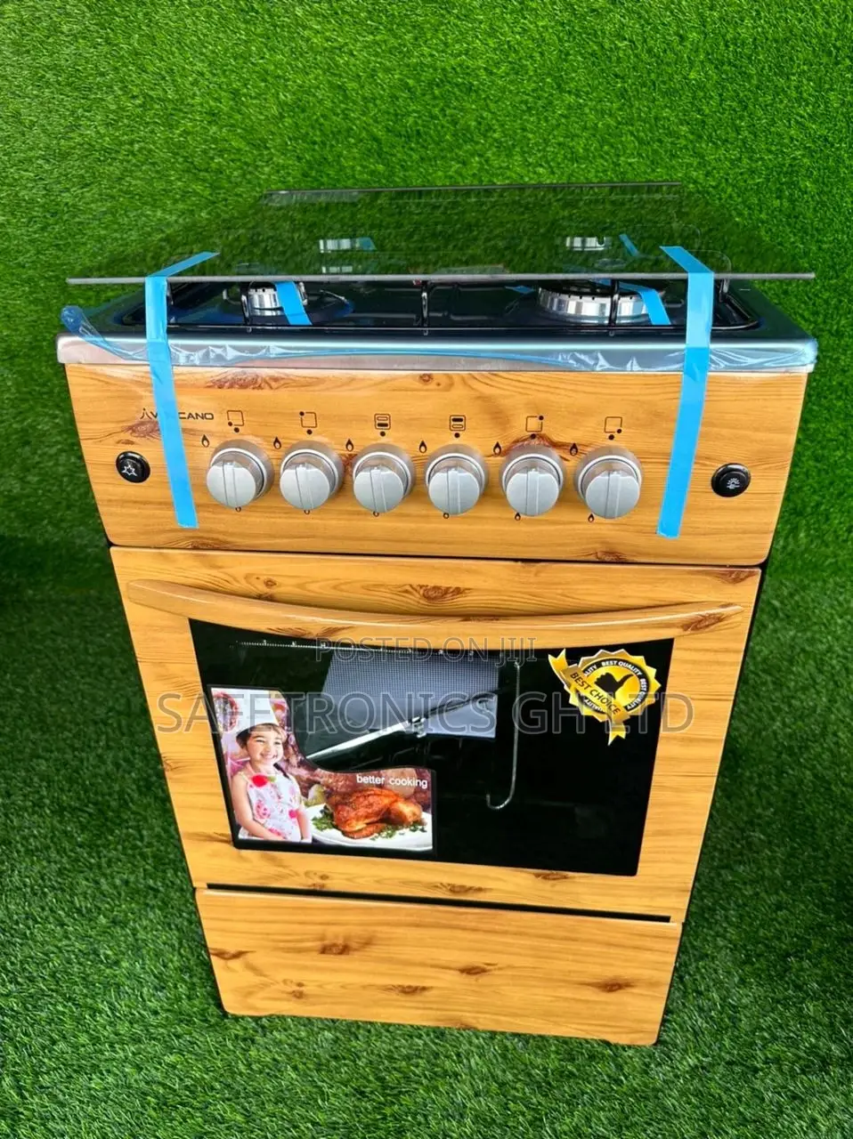Light Wooden Gas Cooker Oven With Grill