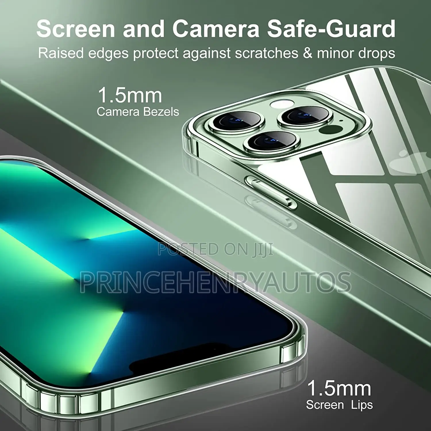 JUSTCOOL Crystal Clear Designed for iPhone 13 Pro Case