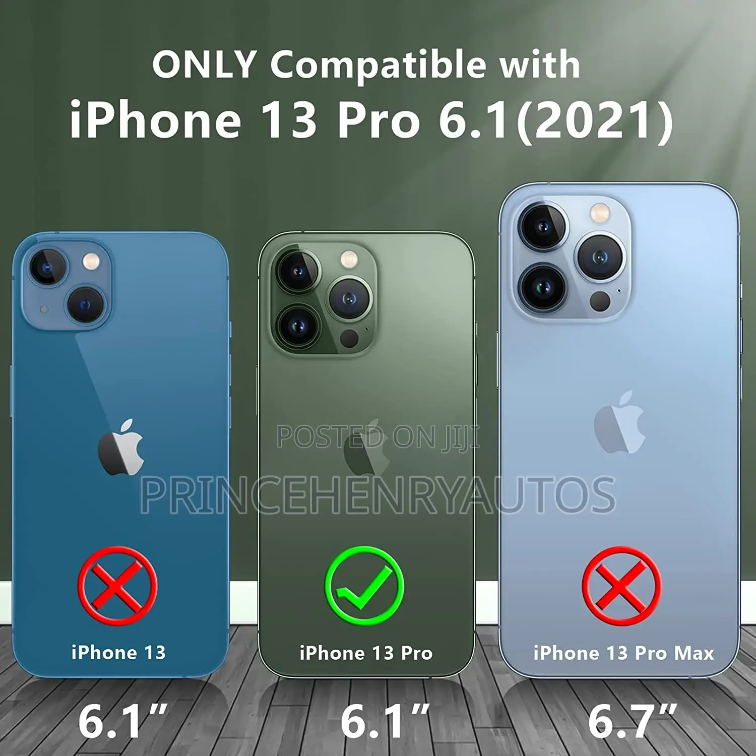 JUSTCOOL Crystal Clear Designed for iPhone 13 Pro Case