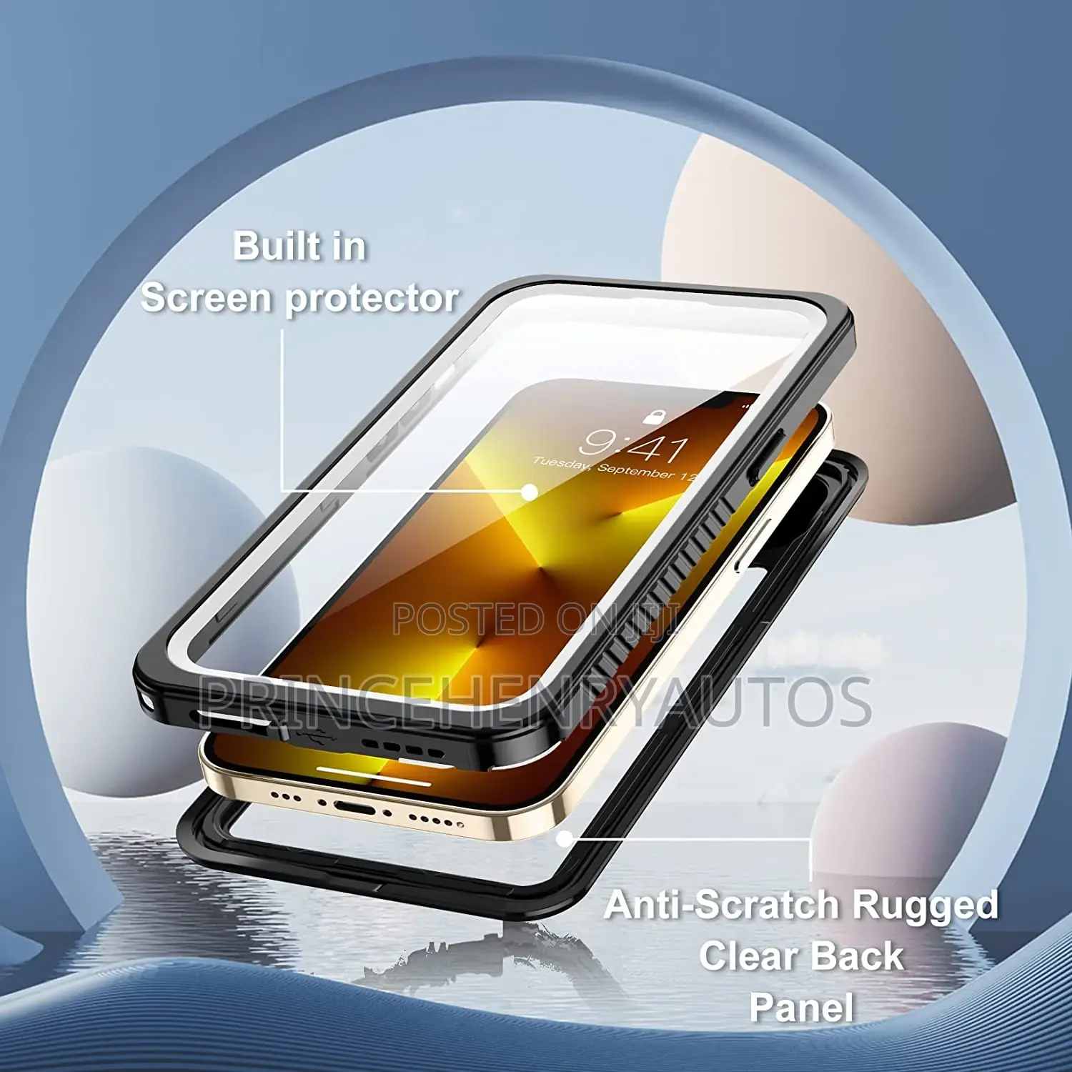 Temdan iPhone 13 Pro Waterproof Case+Screen Protector