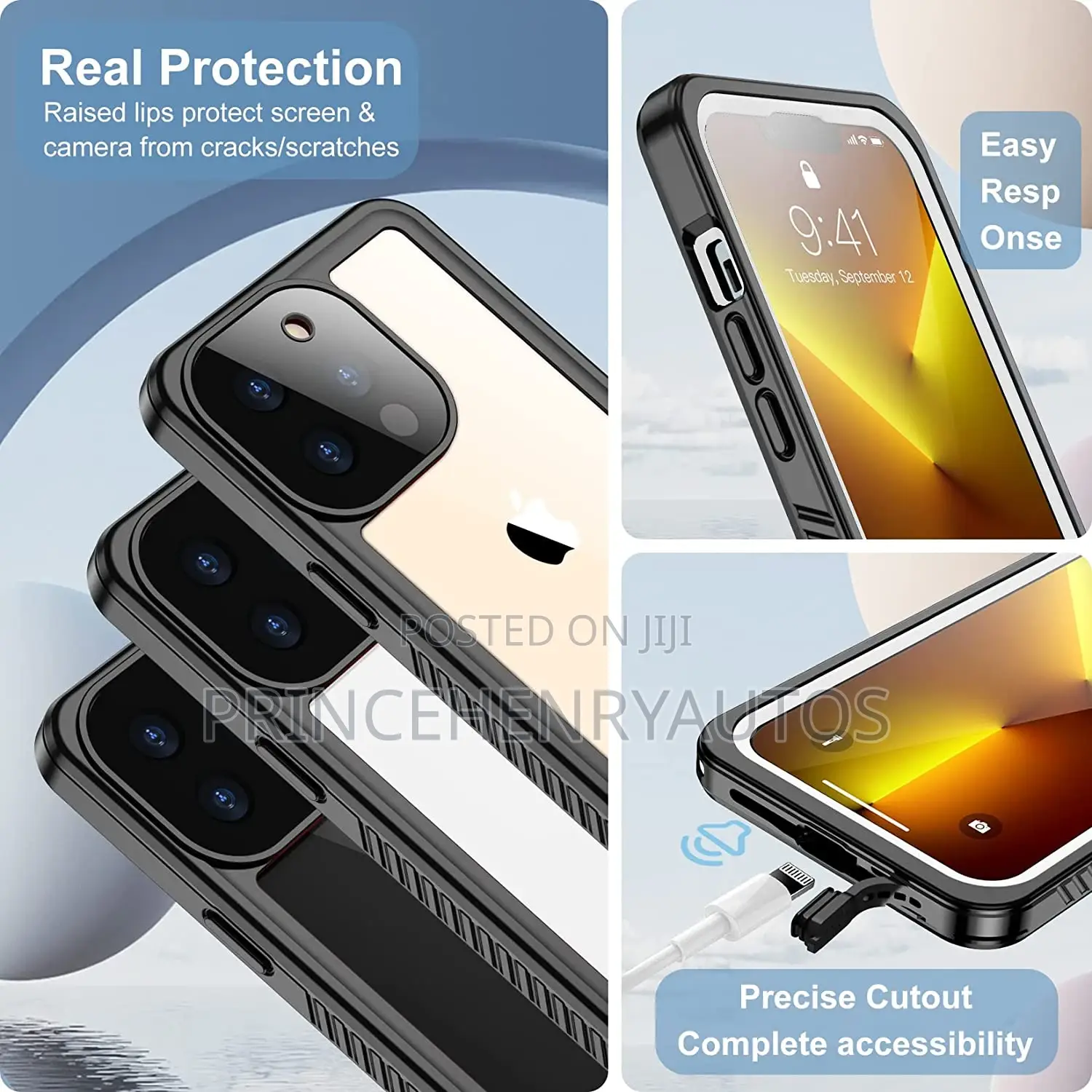 Temdan iPhone 13 Pro Waterproof Case+Screen Protector