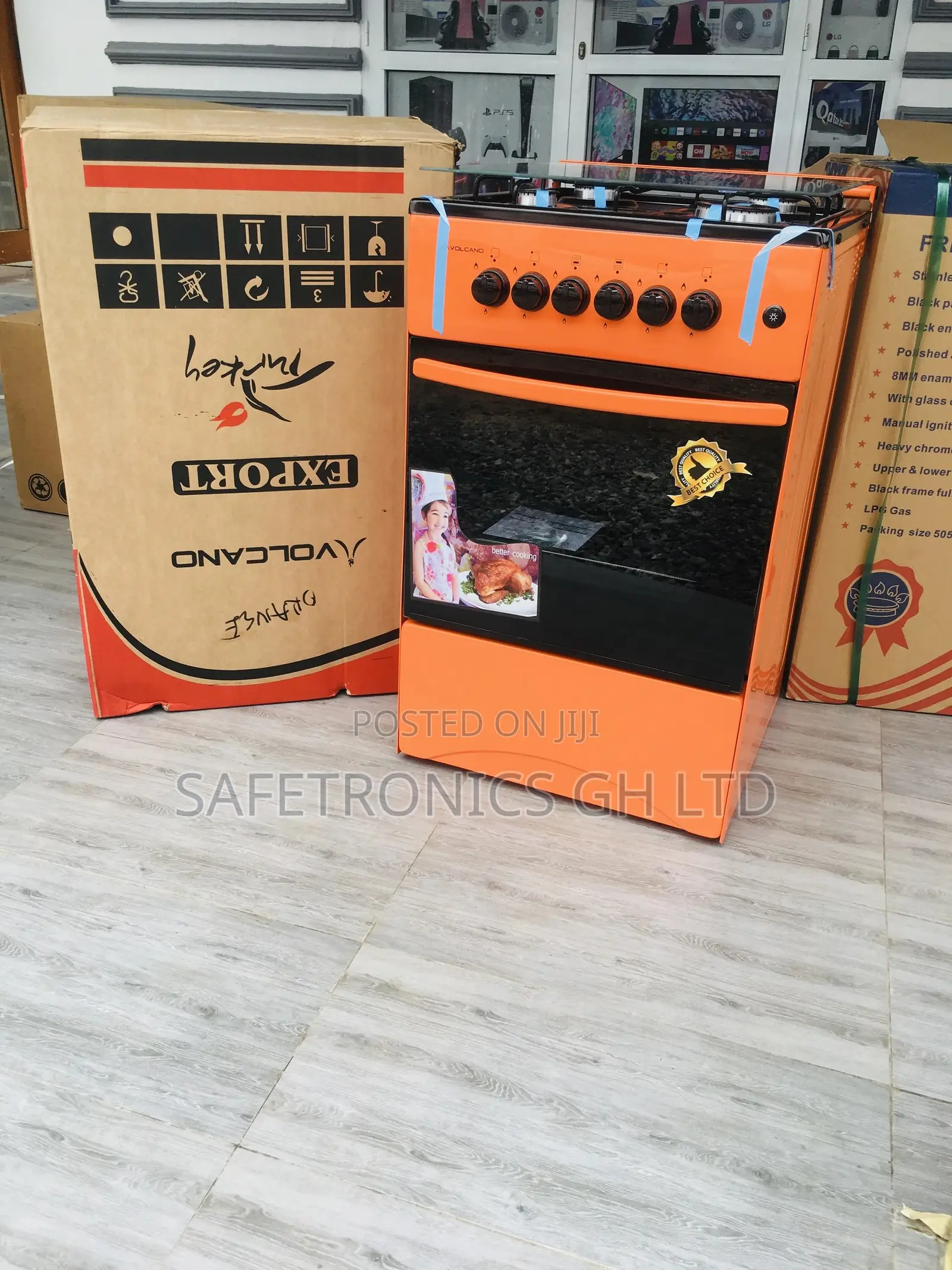 Volcano Orange 4BURNER Gas Oven Grill