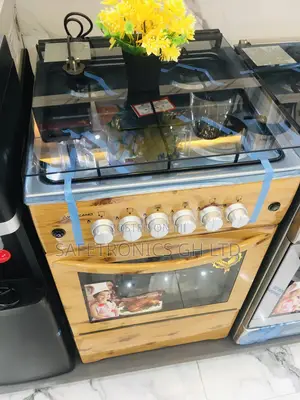 4 Burner Gas Light Wooden Oven With Grill