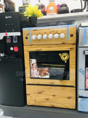 Light Wooden 4 Burner Gas Oven Grill