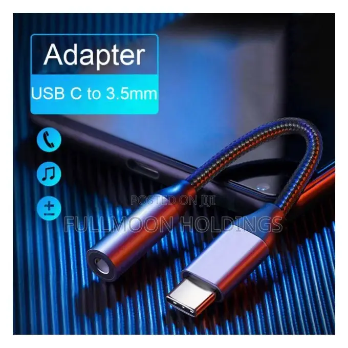 TYPE C to 3.5mm Jack, Headphone Connector
