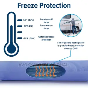 Camco 50FT Cold Weather Heated Drinking Water Hose,Q006,540W
