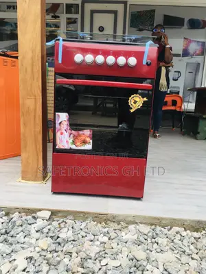 4 Burner Gas Cooker 50×50 Oven and Grill Volcano Red