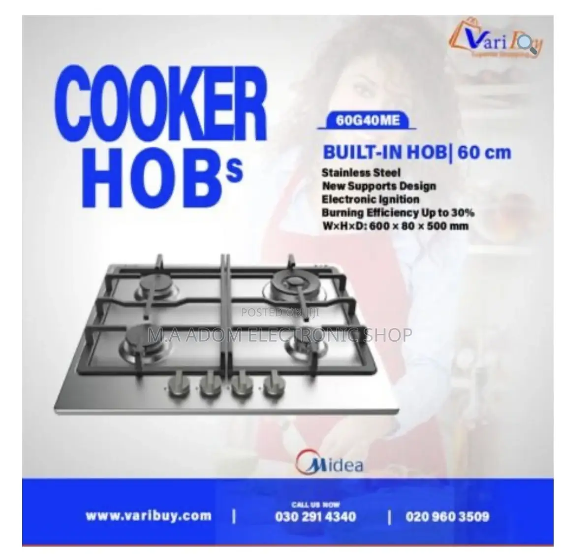Midea Gas Top 4 Burner